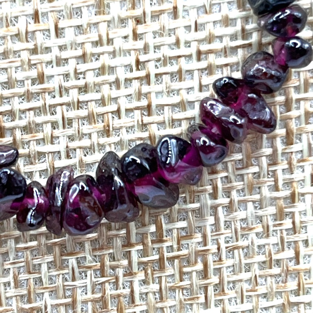 Vintage Purple Amethyst Deep Chip Purple Beaded Necklace Vintage